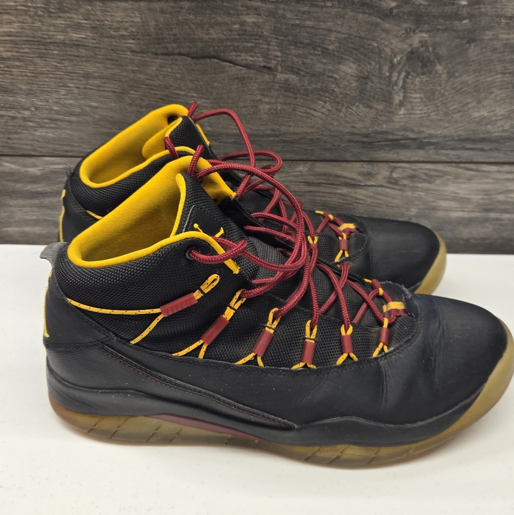 Nike Jordan‎ Prime Flight Men's Black/Yellow/Burgundy 616846-031 Size 9.5Paint s